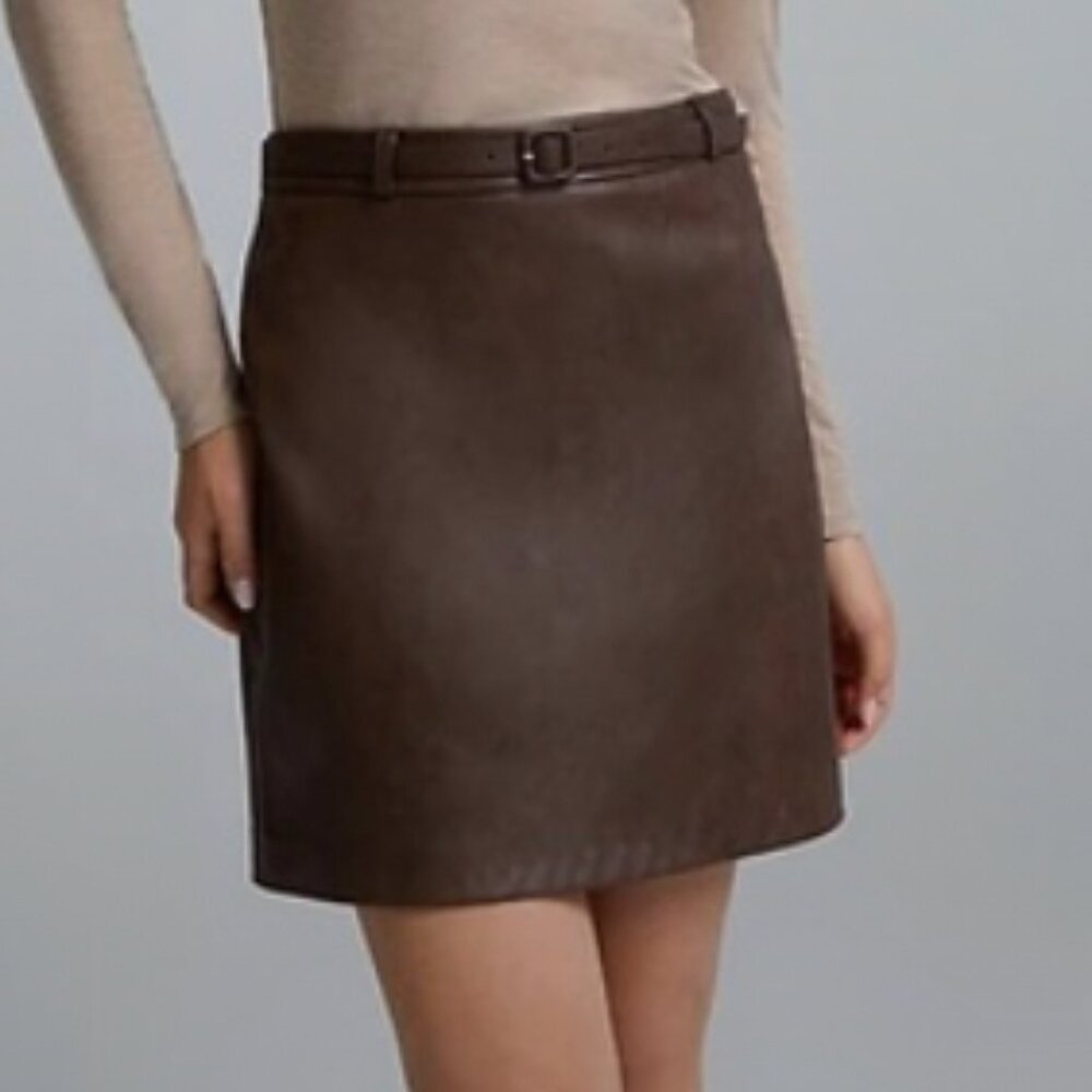 Suzy Shier Dark Brown Mini Skirt